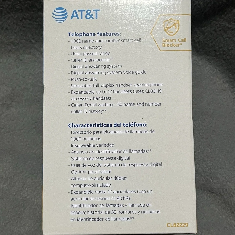 AT&T 2 Handset Answering‎ System Telephones CL82229 Smart Call Blocker ROSE GOLD
